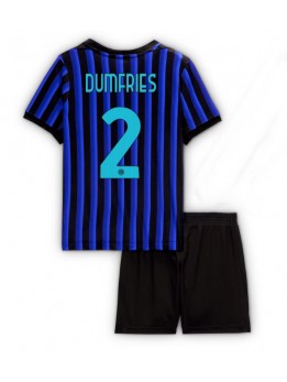 Inter Milan Denzel Dumfries #2 Replika Hemmakläder Barn 2025-26 Kortärmad (+ byxor)